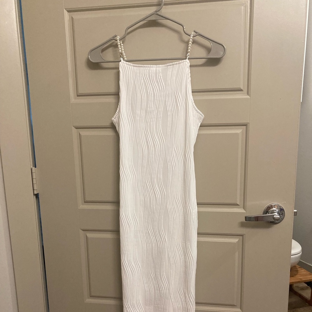 NWT Rihoas Wave Water Ripple Dress White XS